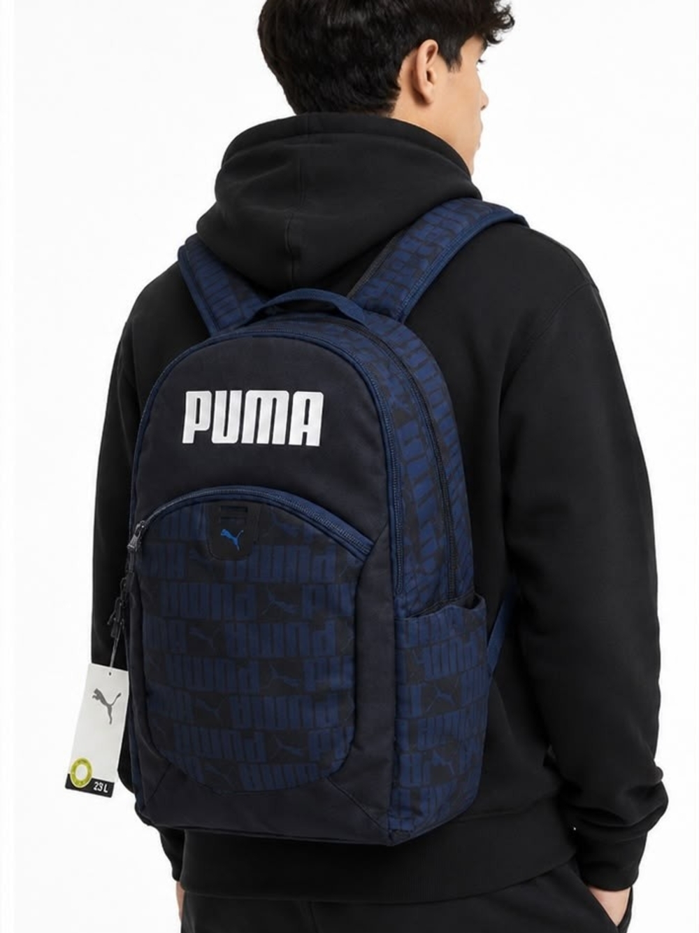 Puma Navy and Black Men's Logo Backpack